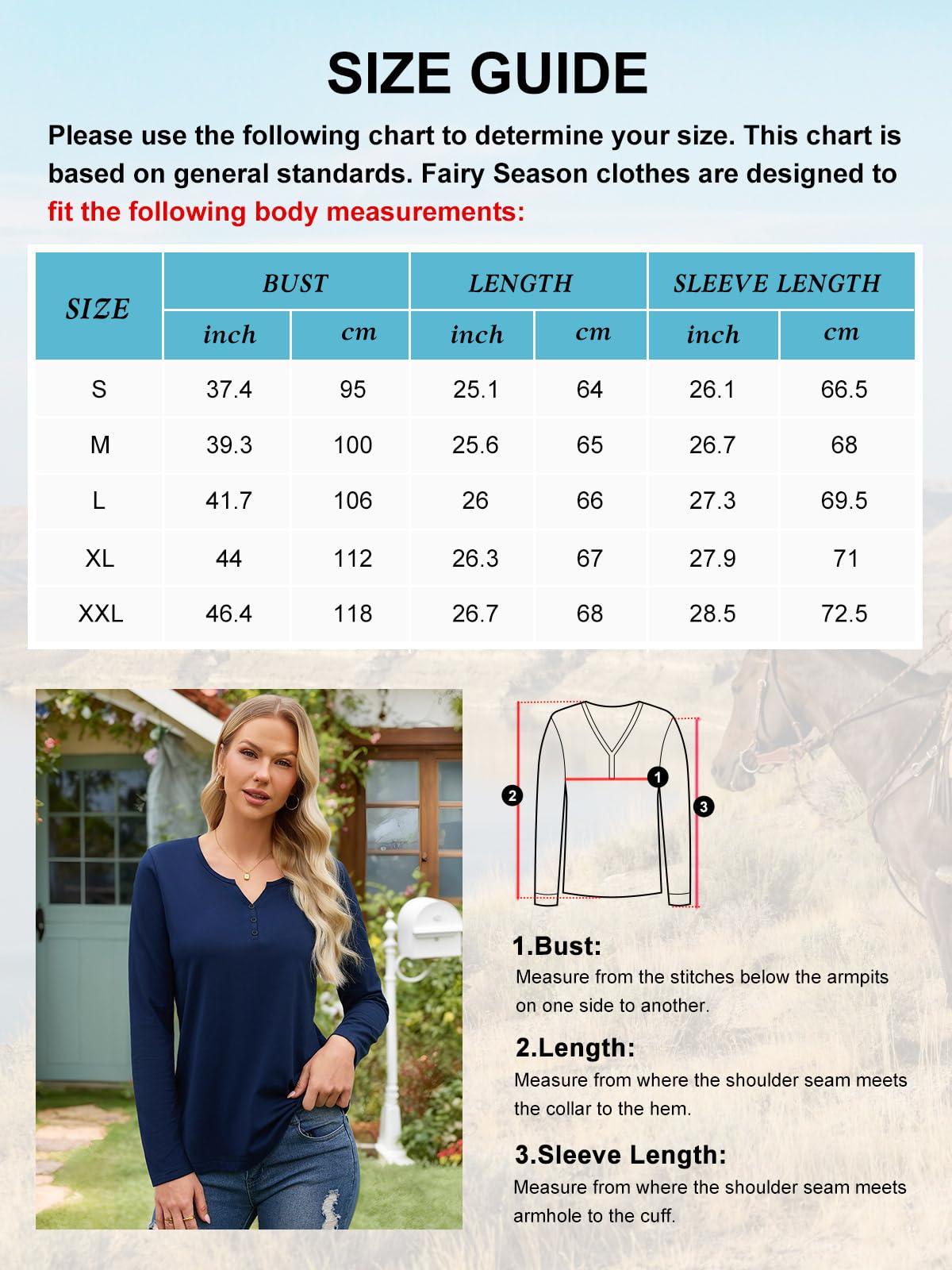 Womens Long Sleeve T Shirts Aztec Cow Print Western Henley Tops Ladies Graphic Tees Casual V Neck Loose Fit Blouse