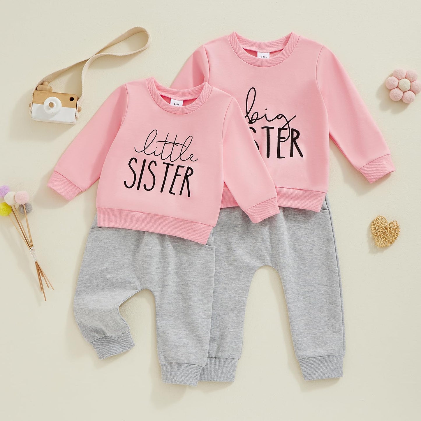 Toddler Baby Girl Fall Winter Outfit Letter Print Long Sleeve Sweatshirts and Stretch Pants Infant Girl Clothes