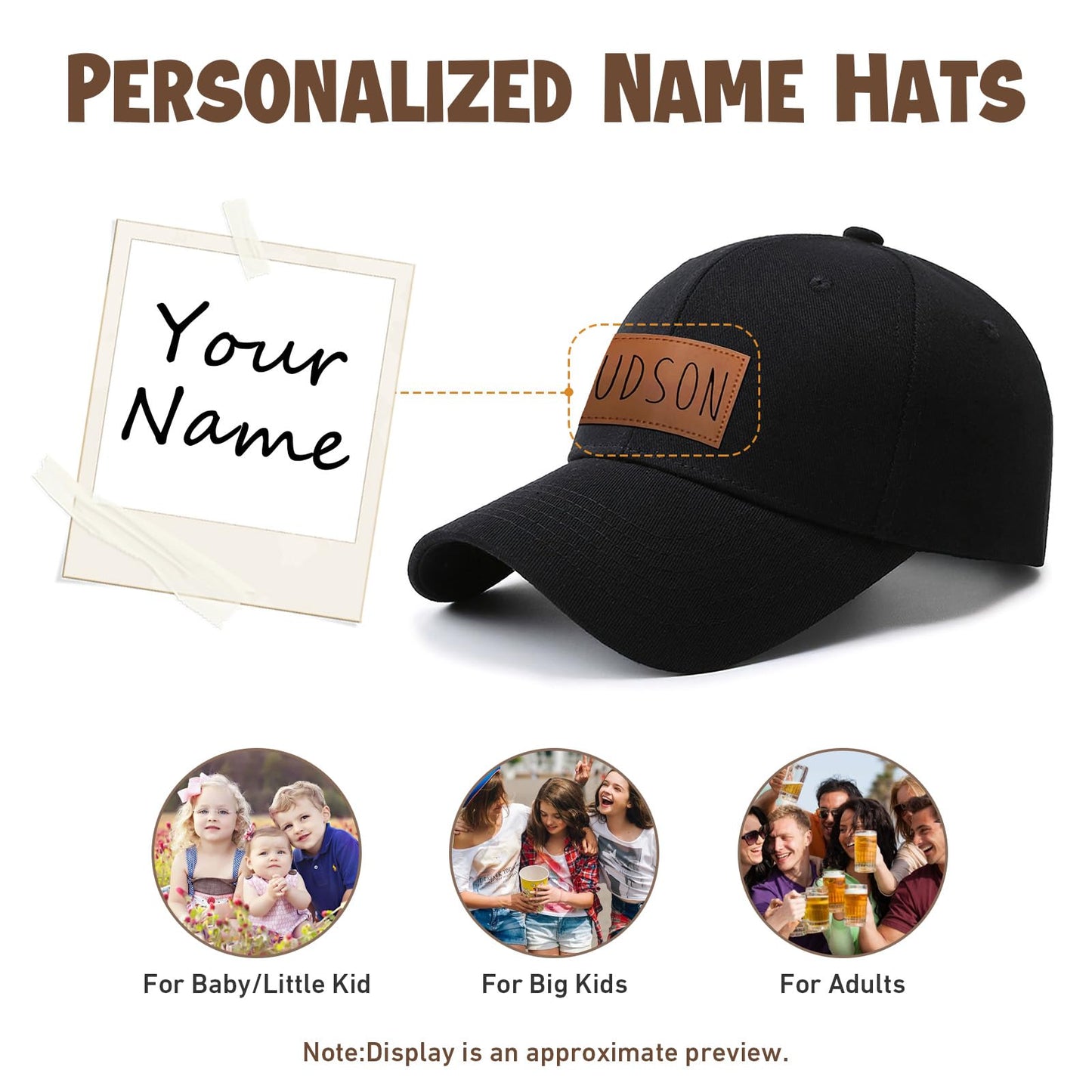 Personalized Baby Baseball Cap Toddler Baseball Hat Baby Hat Toddler Hats for Boys Girls Infant Baseball Cap Kids Sun Hat