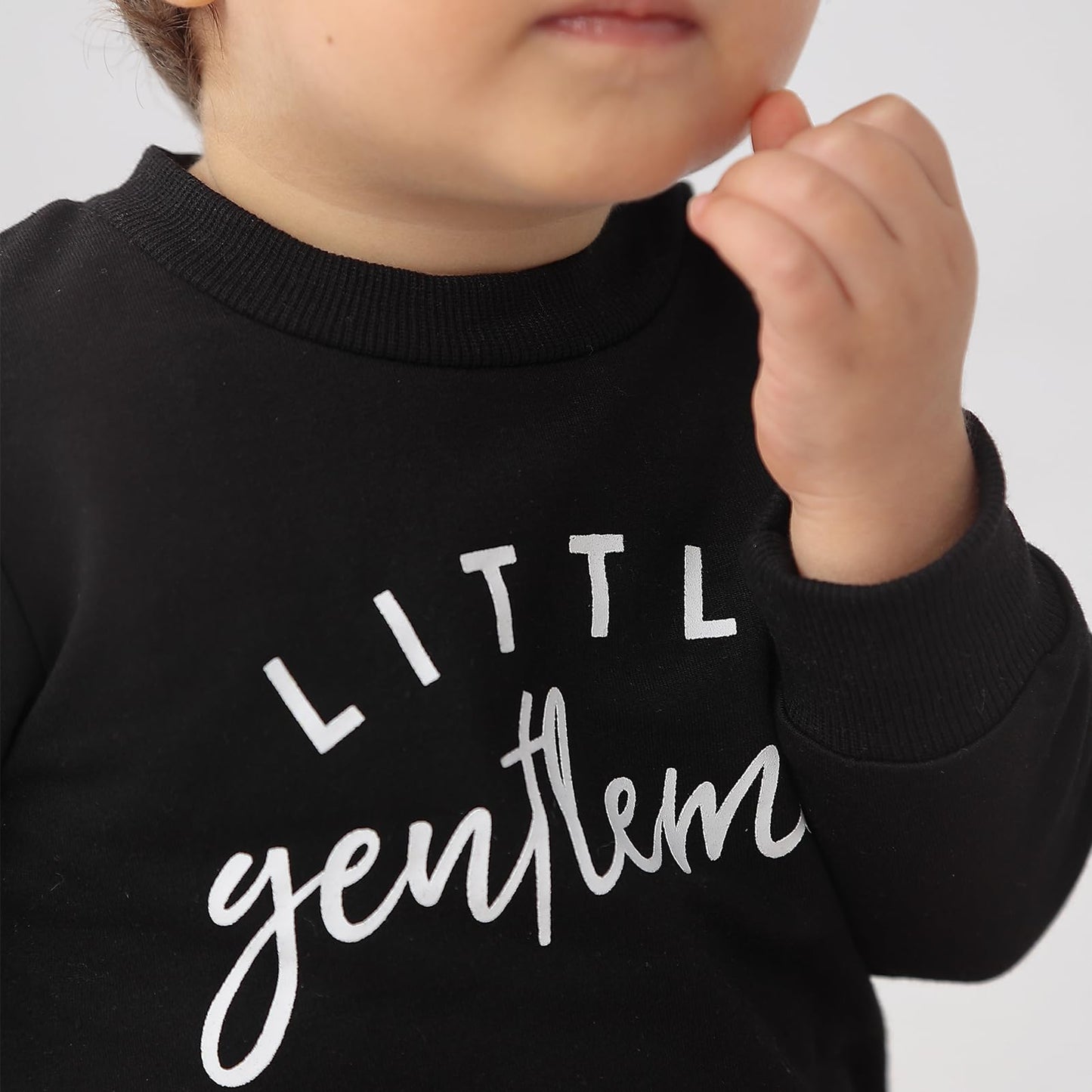 Toddler Baby Boy Sweatshirt Clothes Letter Print Long Sleeve Top+Solid Jogger Pants Infant Casual Outfits Set