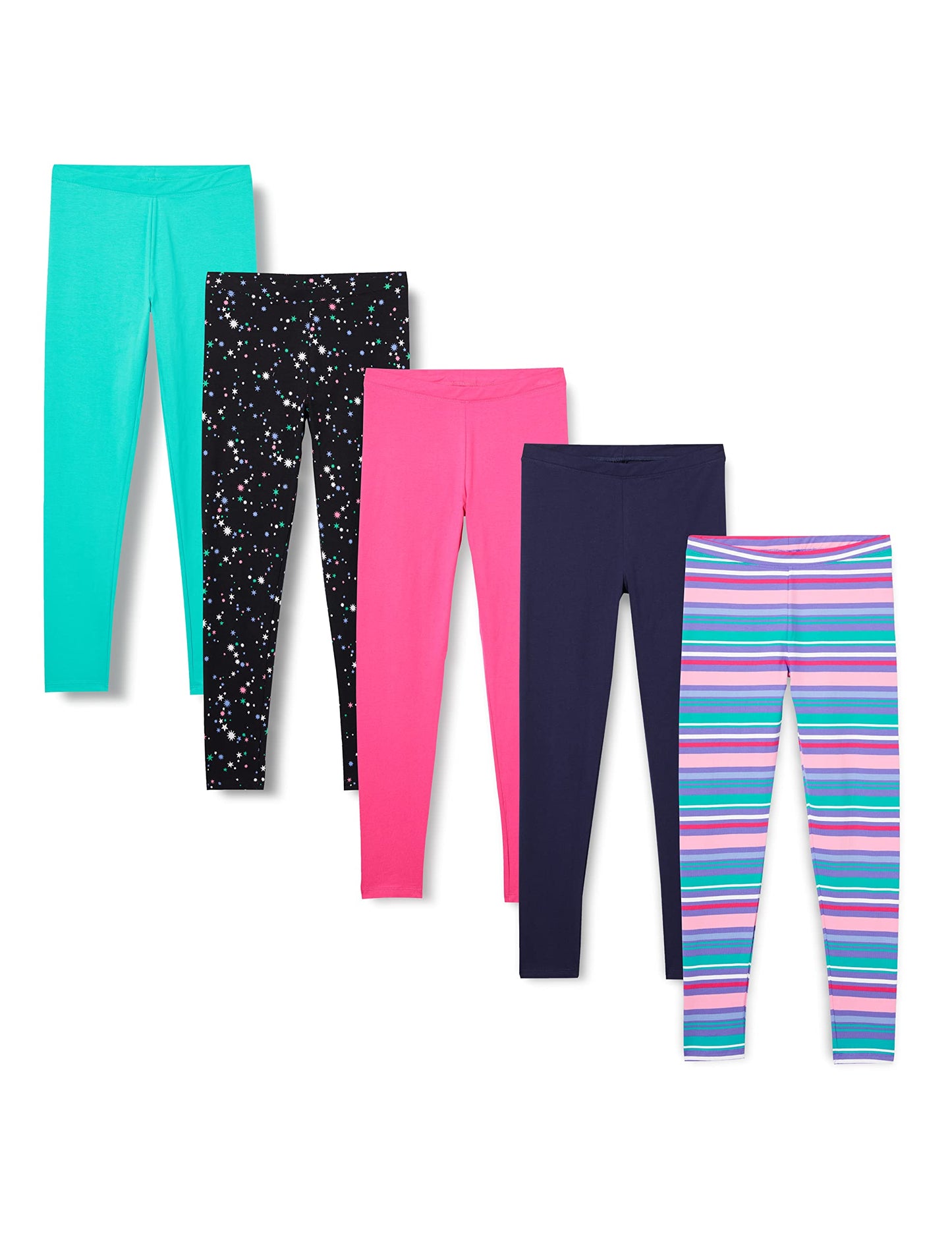 Amazon Essentials Girls and Toddlers' Leggings, Multipacks