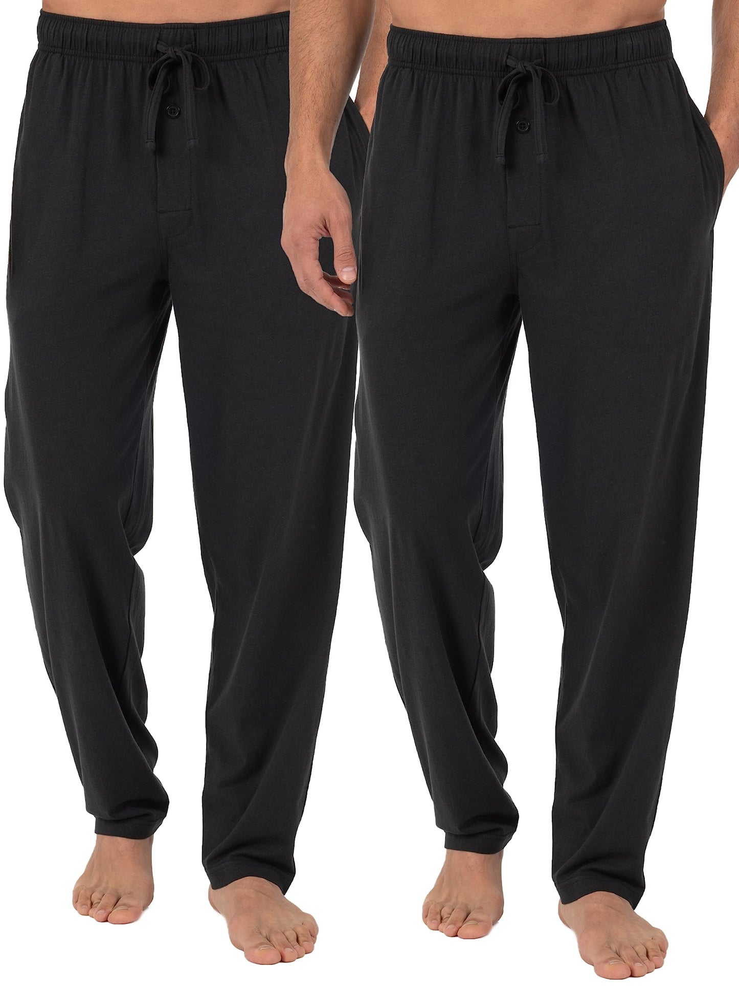 Fruit of the Loom Men's Extended Sizes Jersey Knit Sleep Pajama Lounge Pant (1 & 2 Packs)