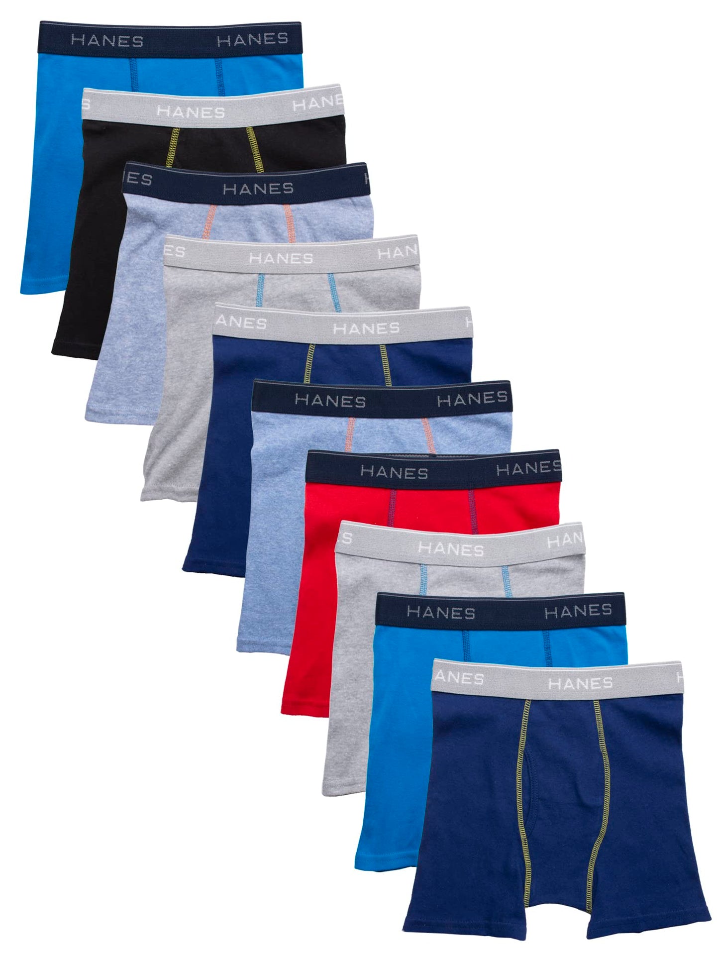 Hanes Boys' and Toddler Comfort Flex and ComfortSoft Boxer Briefs, Multipack