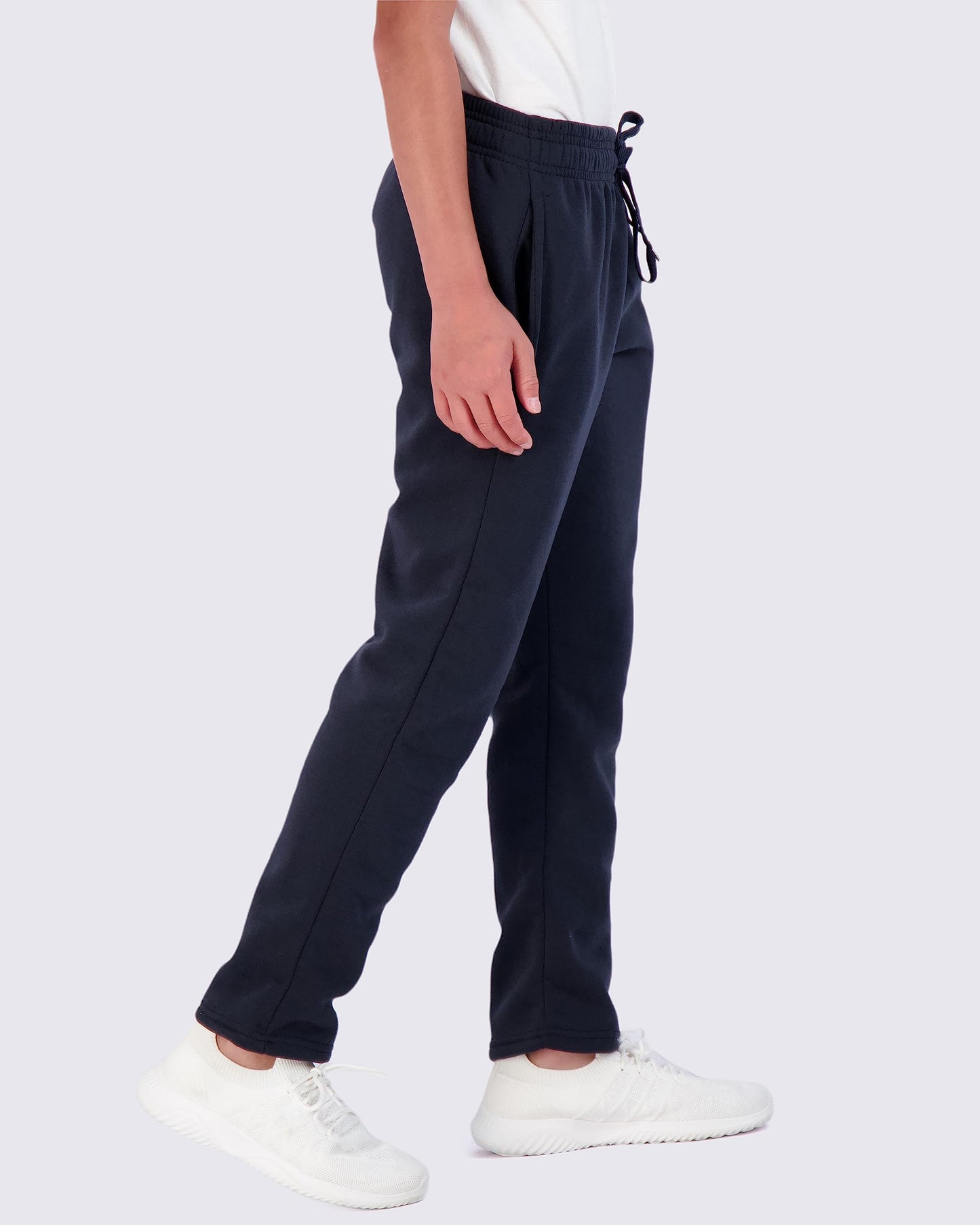 Real Essentials 3 Pack: Boys' Tech Fleece Open Bottom Sweatpants with Pockets