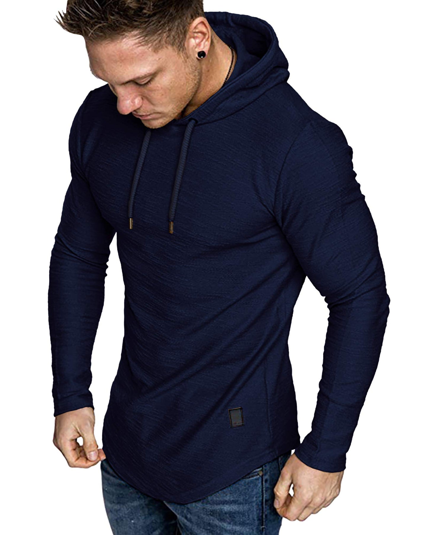 Lexiart Mens Fashion Athletic Hoodies Sport Sweatshirt Solid Color Fleece Pullover