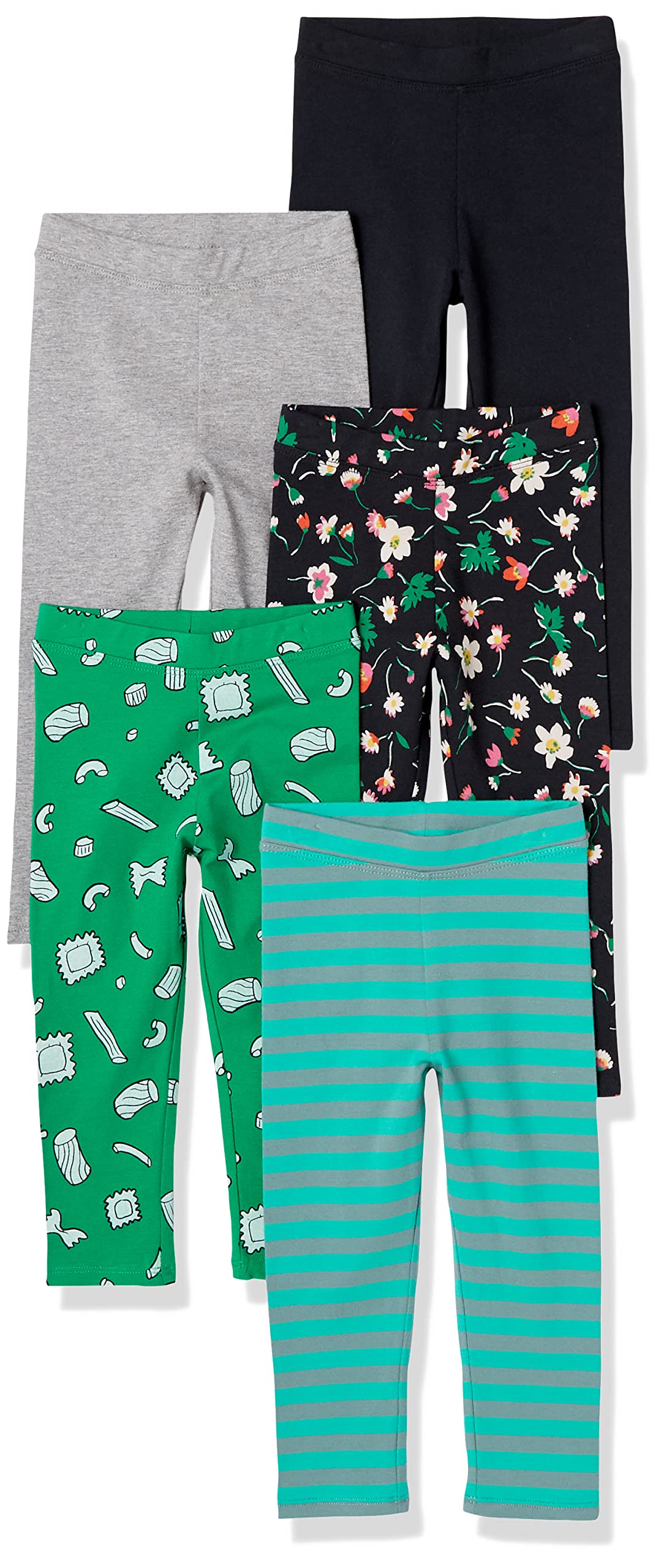 Amazon Essentials Girls and Toddlers' Leggings, Multipacks