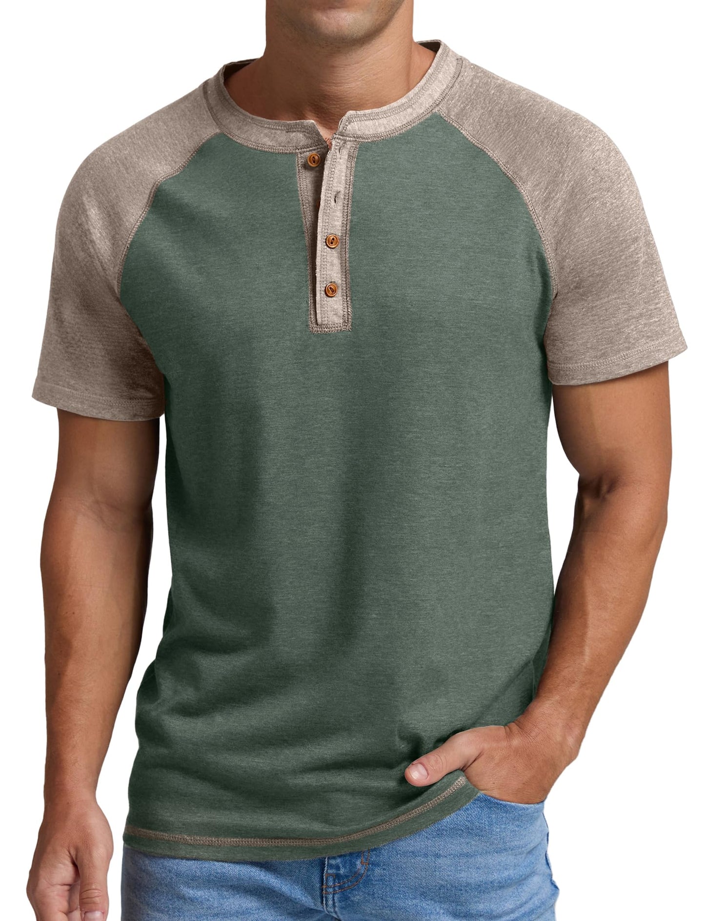 Sailwind Mens Henley Long/Short Sleeve T-Shirt Cotton Casual Shirt