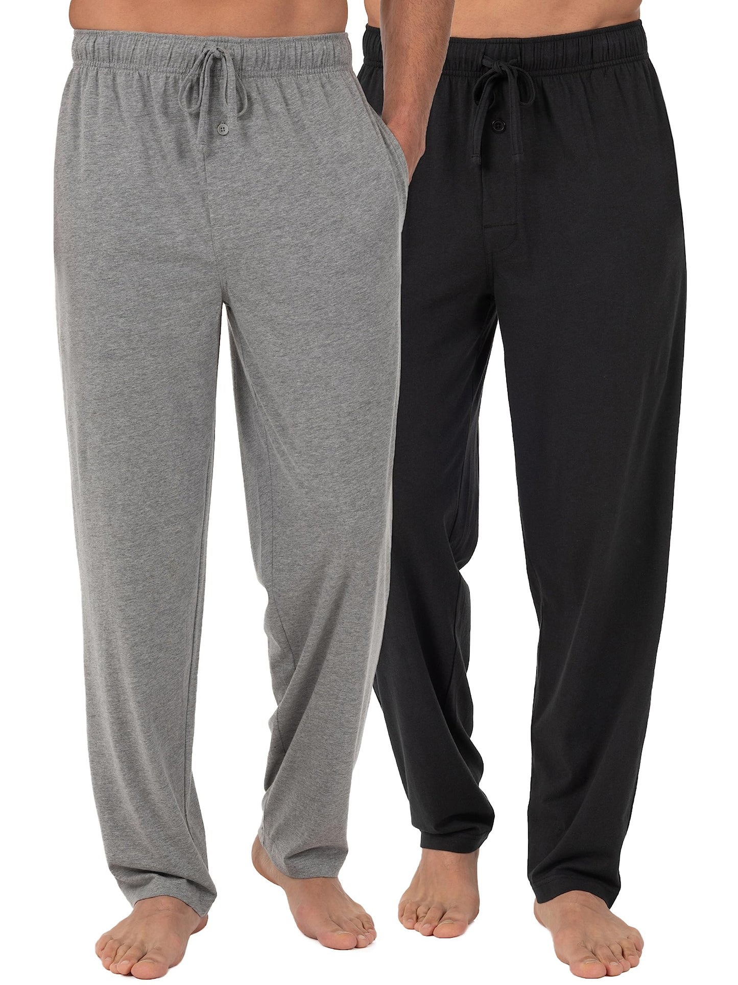 Fruit of the Loom Men's Extended Sizes Jersey Knit Sleep Pajama Lounge Pant (1 & 2 Packs)