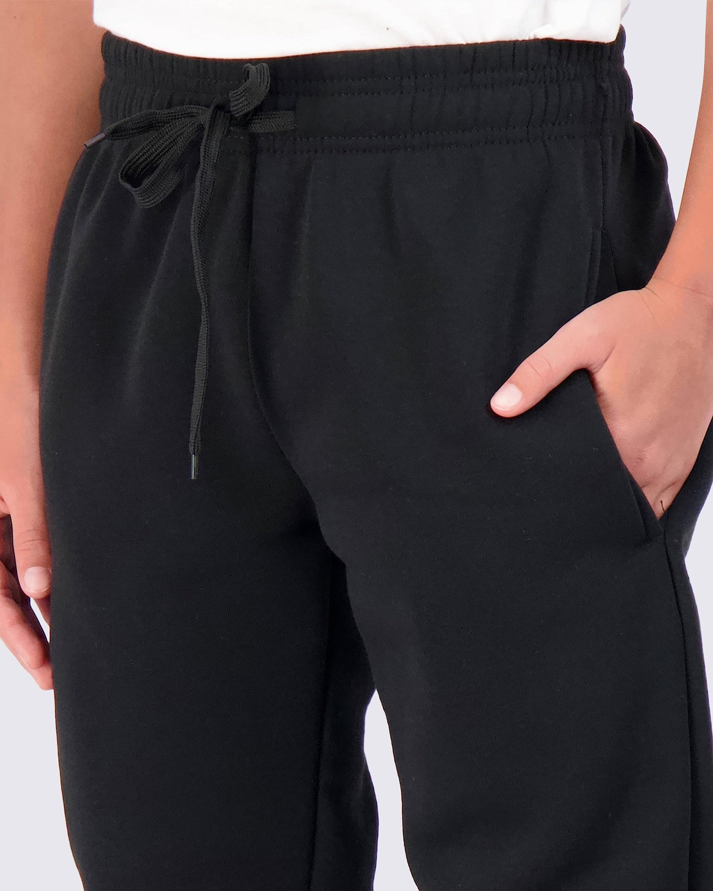 Real Essentials 3 Pack: Boys' Tech Fleece Open Bottom Sweatpants with Pockets