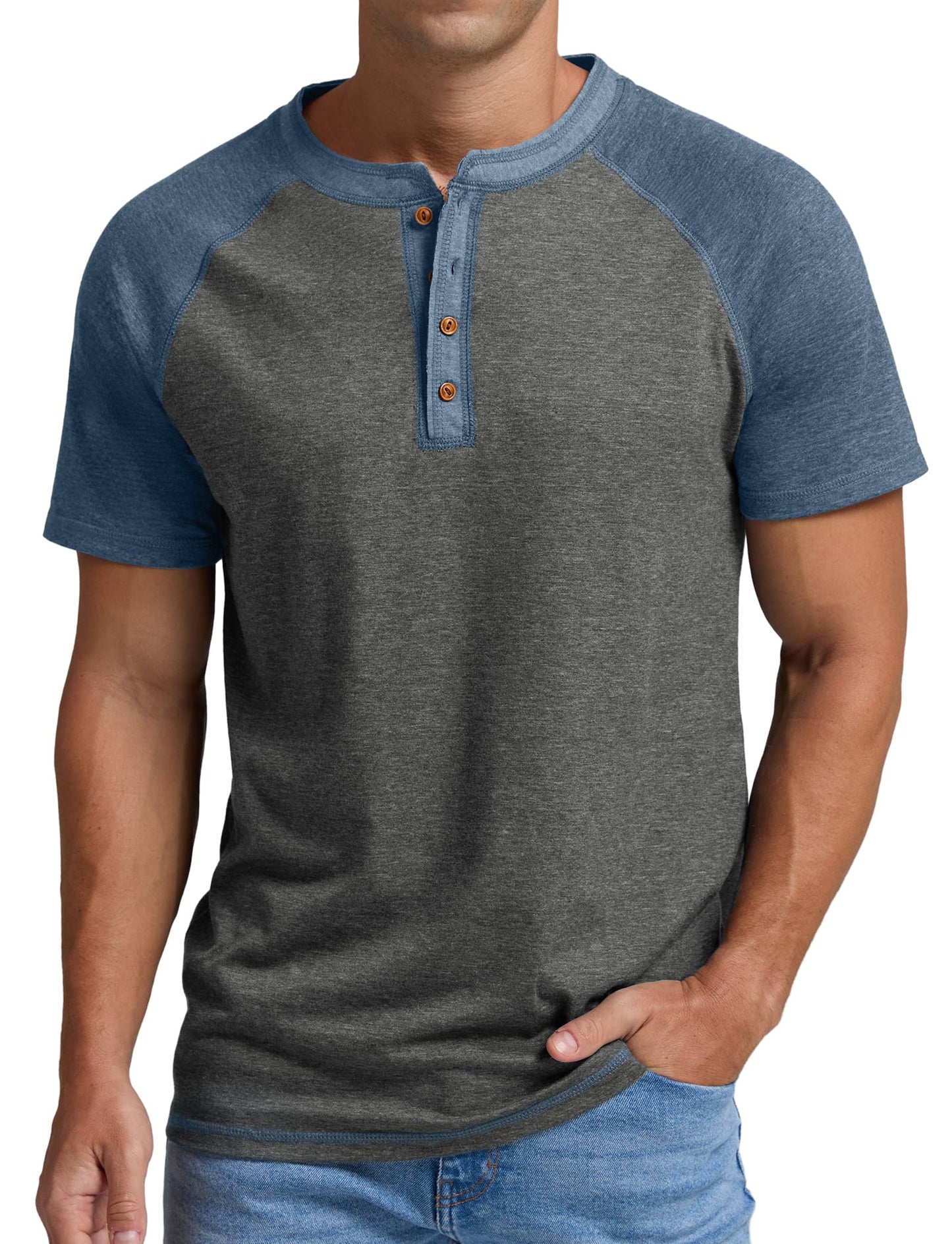 Sailwind Mens Henley Long/Short Sleeve T-Shirt Cotton Casual Shirt