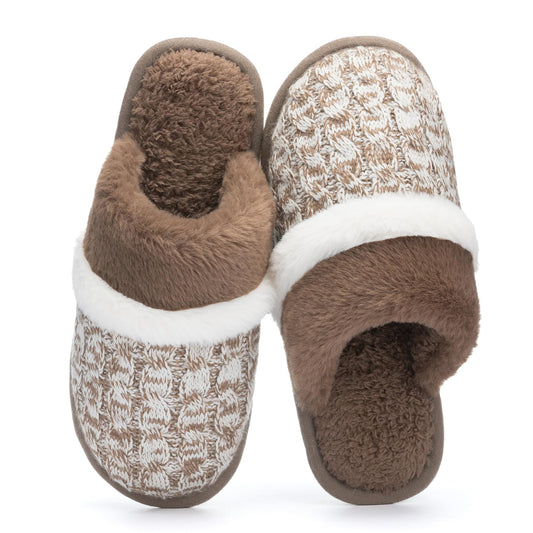 Cozy Slippers for Women Indoor and Outdoor Fuzzy House Shoes with Memory Foam Anti-Skid Sole Gifts for Women Mom Ladies