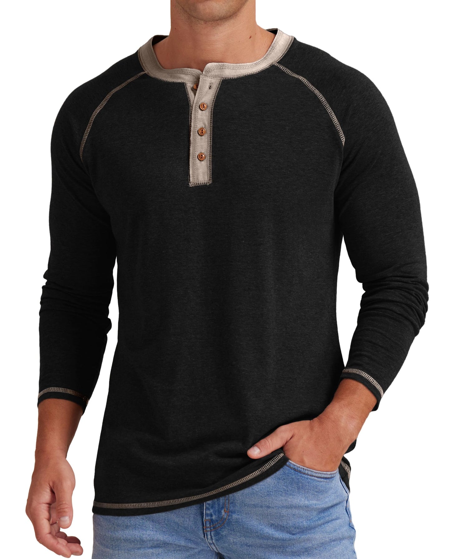 Sailwind Mens Henley Long/Short Sleeve T-Shirt Cotton Casual Shirt