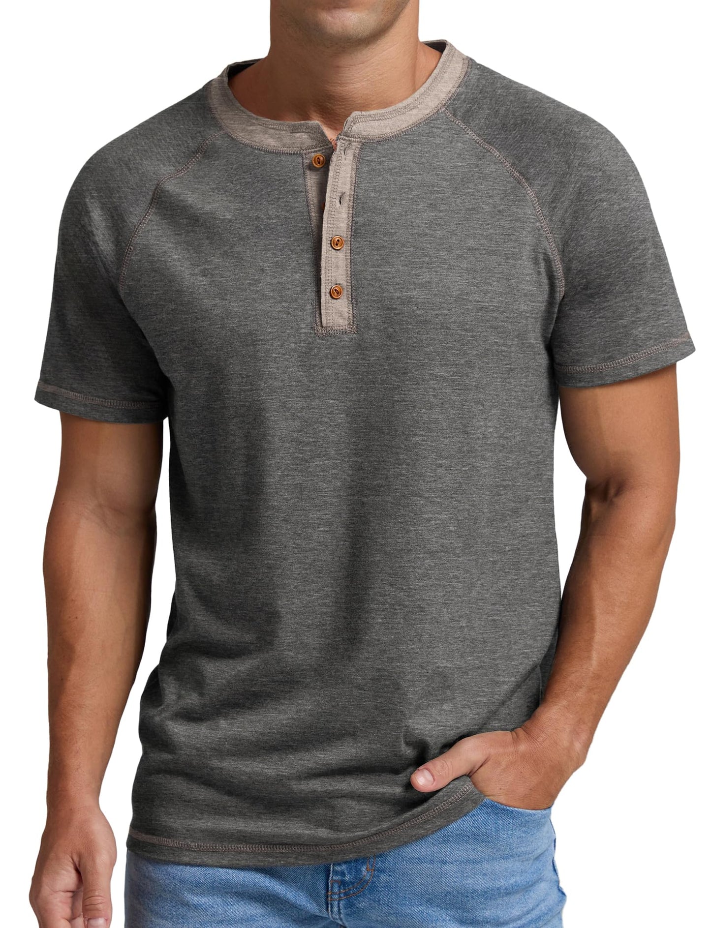 Sailwind Mens Henley Long/Short Sleeve T-Shirt Cotton Casual Shirt