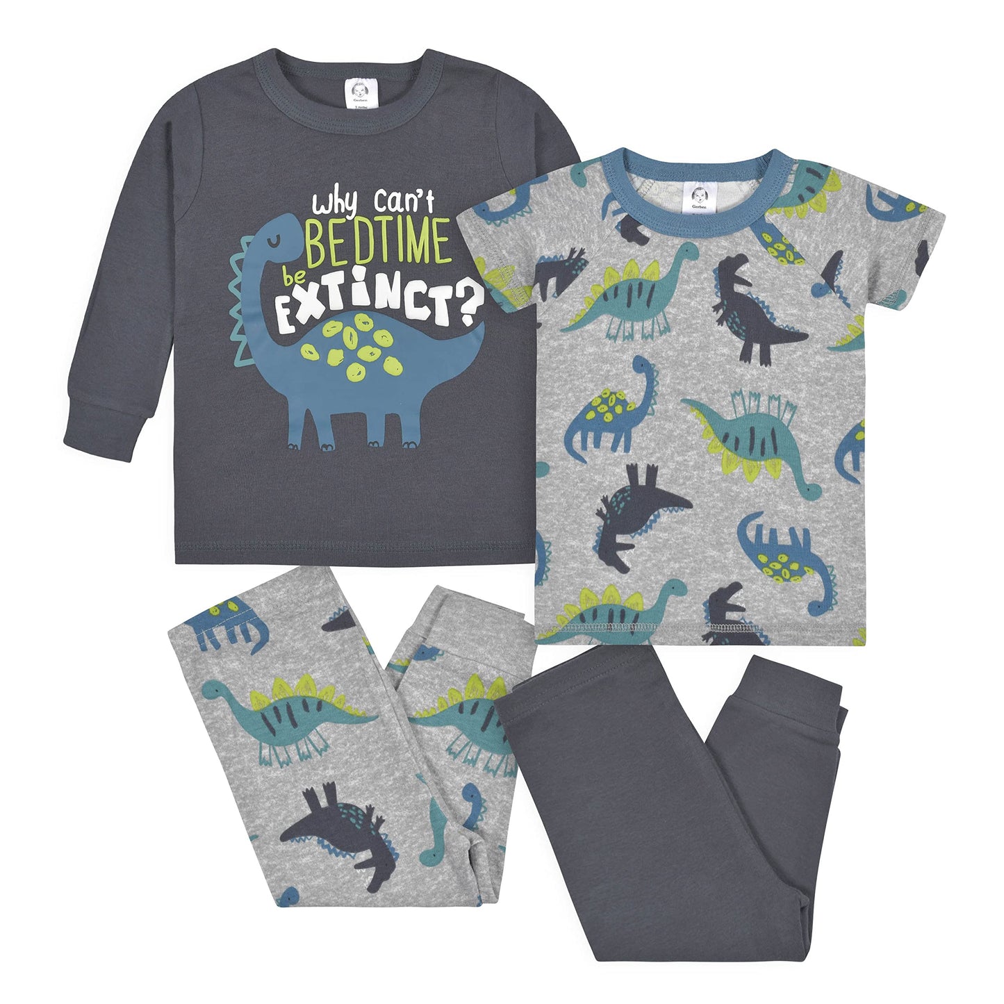 Gerber Baby Boys' Toddler Snug Fit 4-Piece Pajama Set