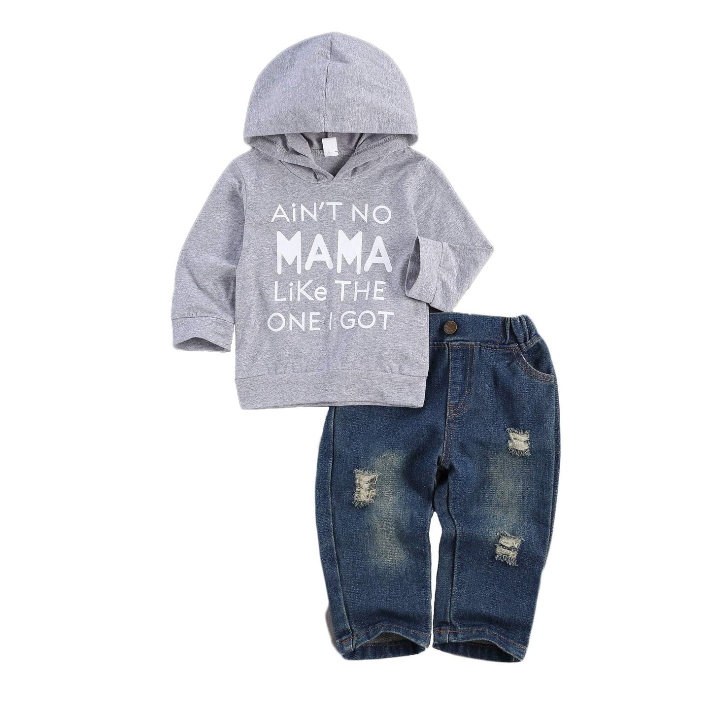 fhutpw Toddler Baby Boy Outfits Hoodie Sweatshirts & Jeans Clothes Set Fall Winter 6 9 12 18 24 Months