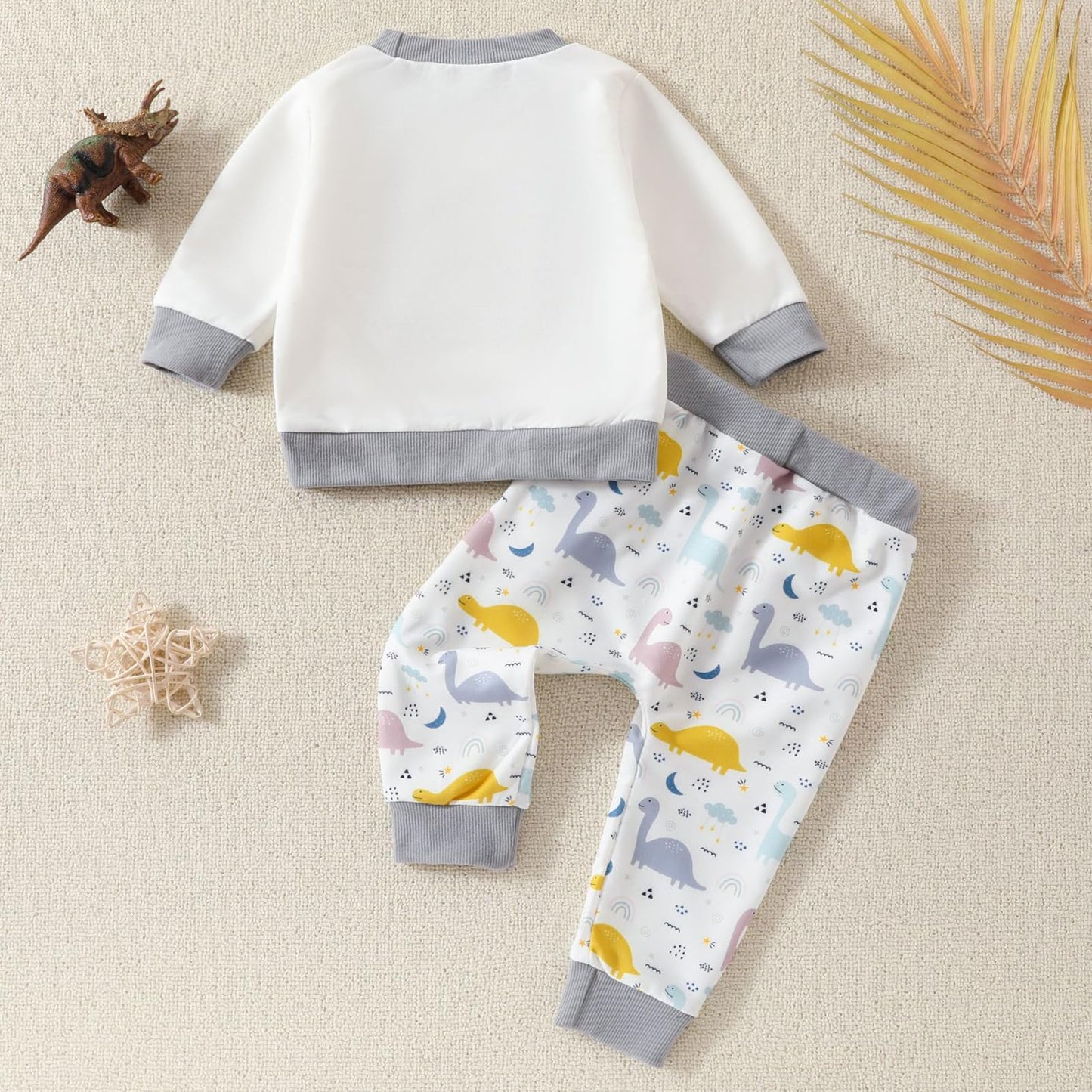 Toddler Baby Boy Sweatshirt Clothes Letter Print Long Sleeve Top+Solid Jogger Pants Infant Casual Outfits Set