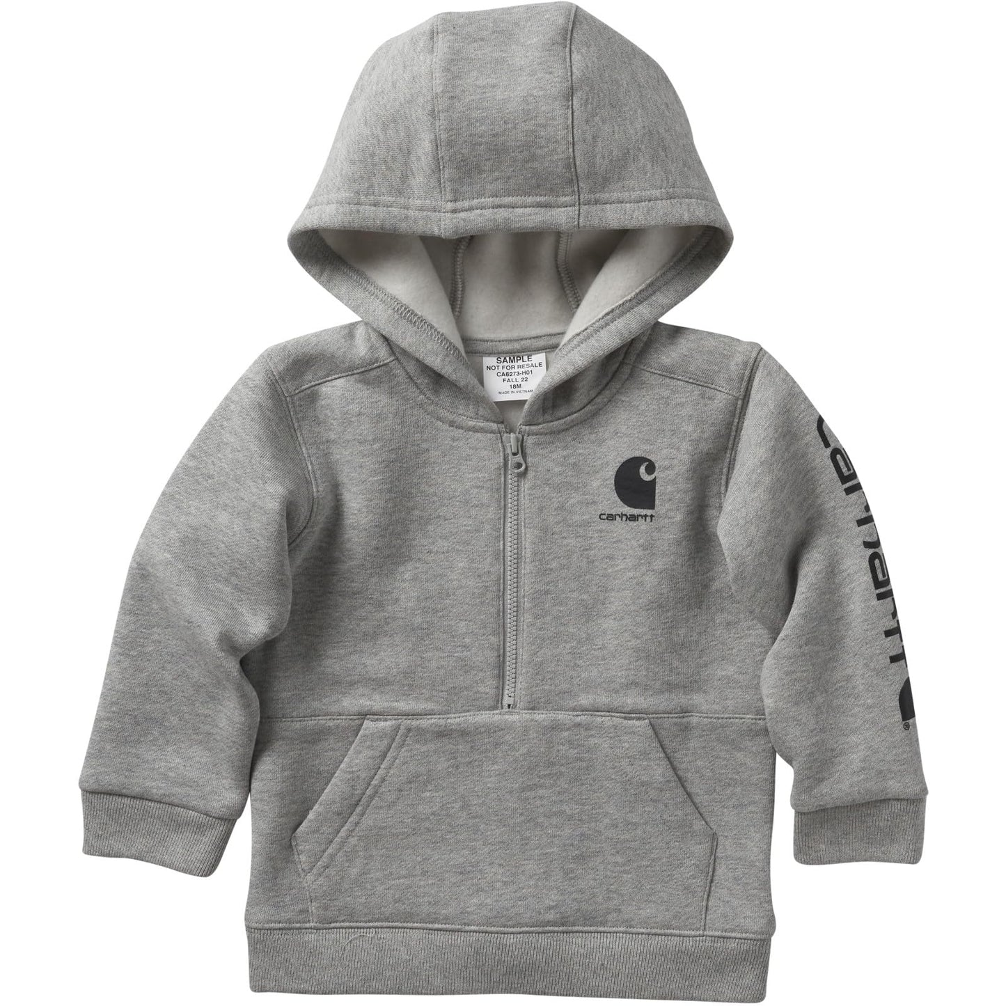 Carhartt Boys' Long-Sleeve Half-Zip Hooded Sweatshirt