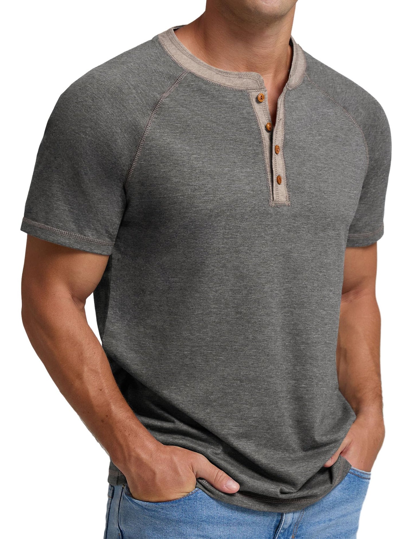 Sailwind Mens Henley Long/Short Sleeve T-Shirt Cotton Casual Shirt