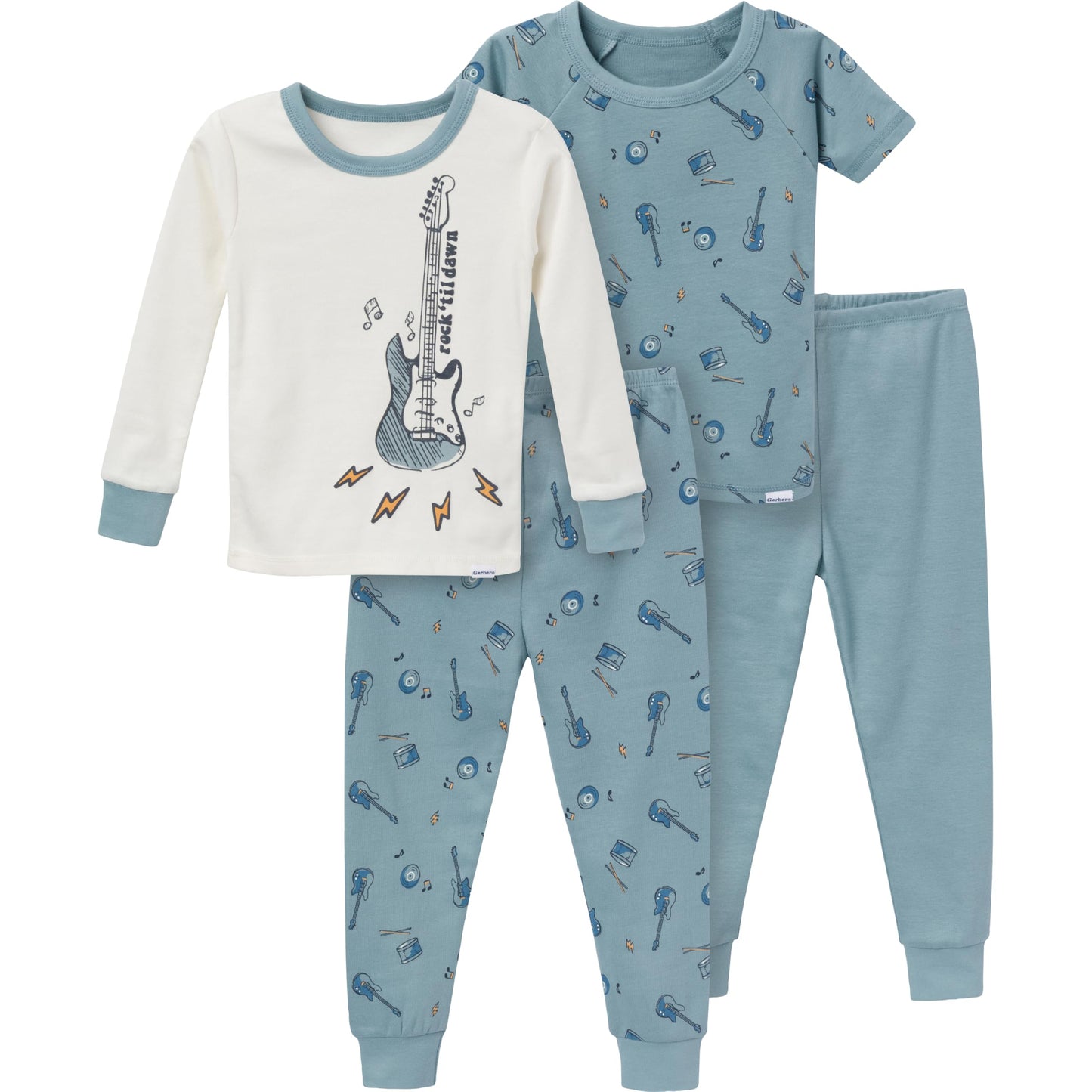 Gerber Baby Boys' Toddler Snug Fit 4-Piece Pajama Set