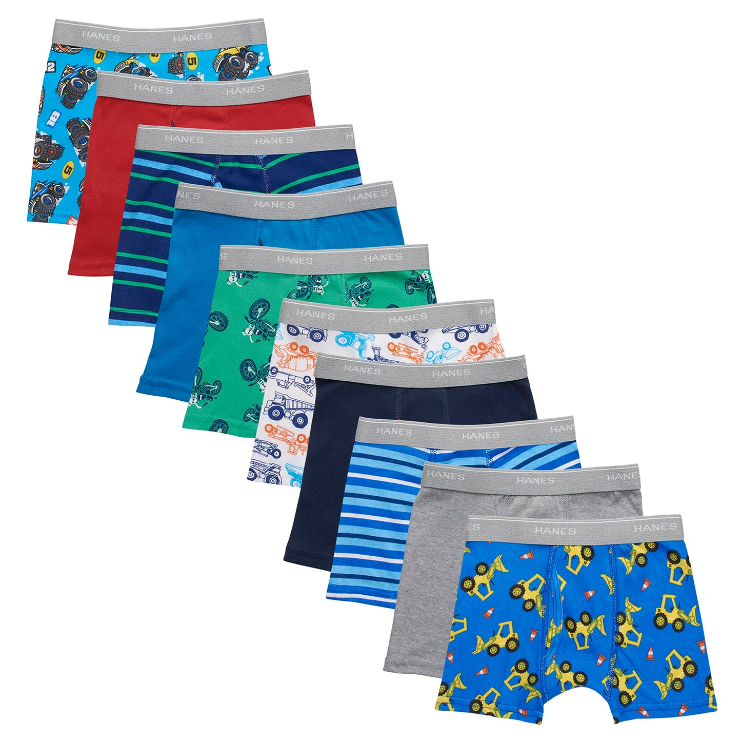 Hanes Boys' and Toddler Comfort Flex and ComfortSoft Boxer Briefs, Multipack