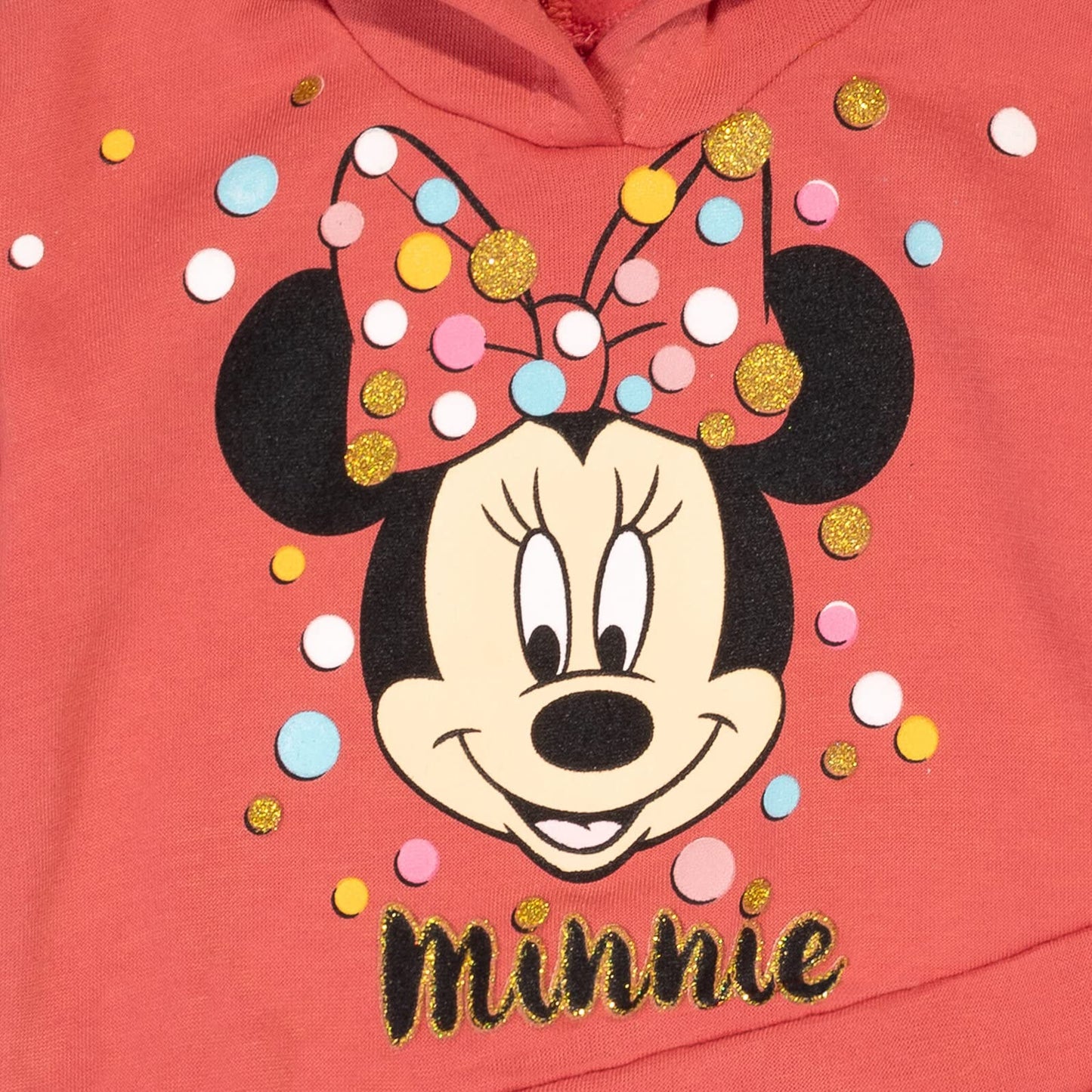 Disney Minnie Mouse Mickey Mouse Pullover Fleece Hoodie and Leggings Outfit Set Infant to Big Kid Sizes (12 Months - 14-16)