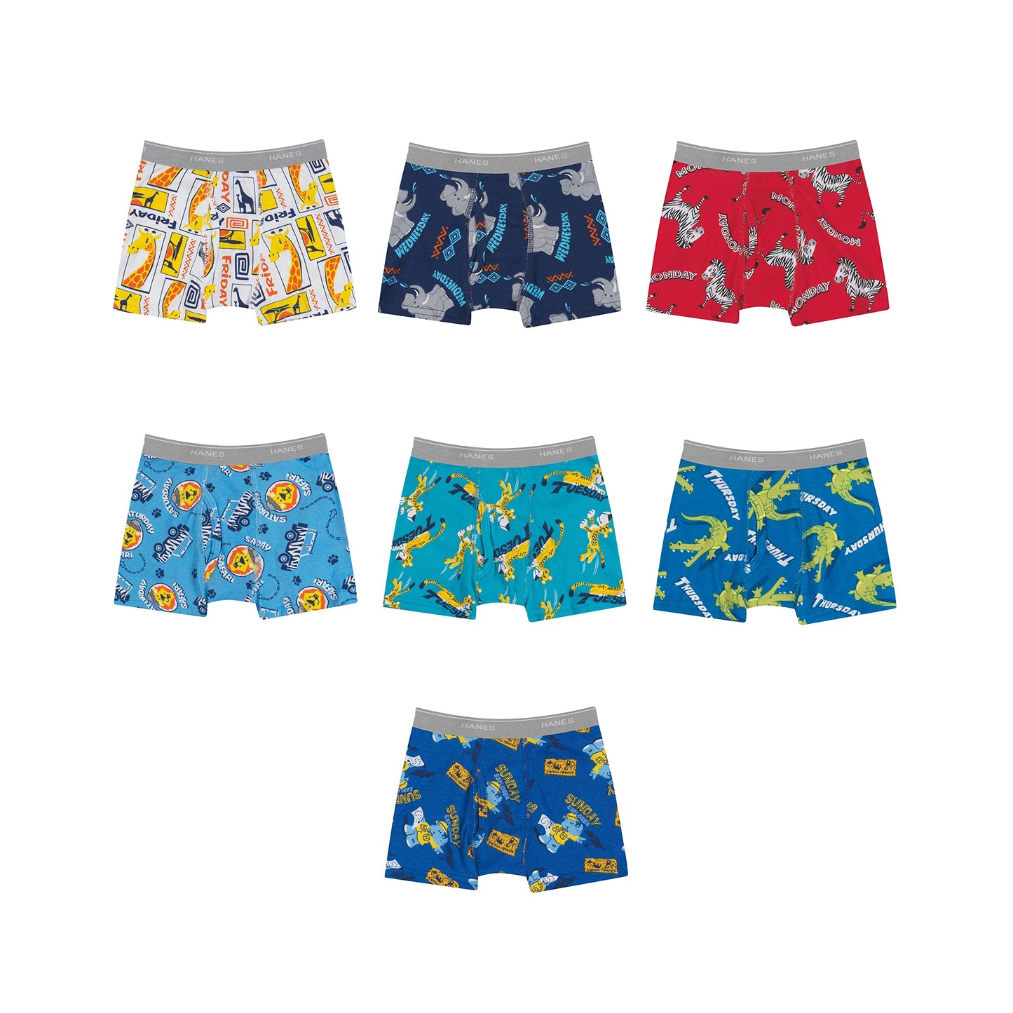 Hanes Boys' and Toddler Comfort Flex and ComfortSoft Boxer Briefs, Multipack