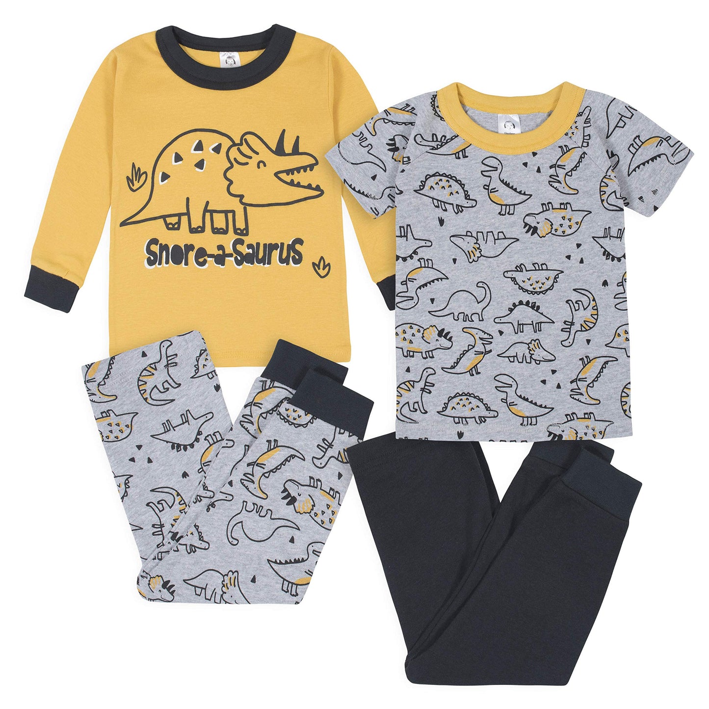 Gerber Baby Boys' Toddler Snug Fit 4-Piece Pajama Set